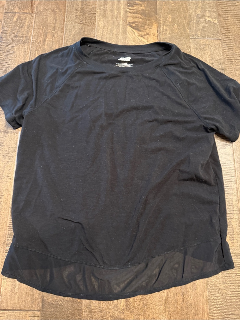 Avia Black Athletic Tee with Subtle Logo